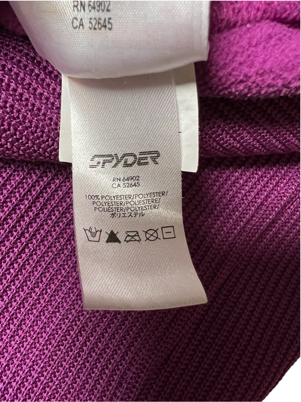 Spyder Purple Valor Half Zip Core Sweater Size XL - Picture 6 of 8